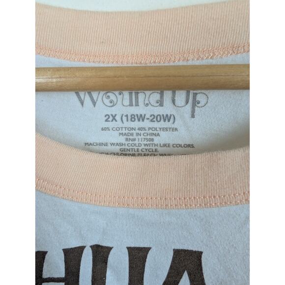 Wound Up Women's Plus Size 2x Joshua Tree T-shirt Ring Neck Crop *See Desc* - Picture 4 of 6